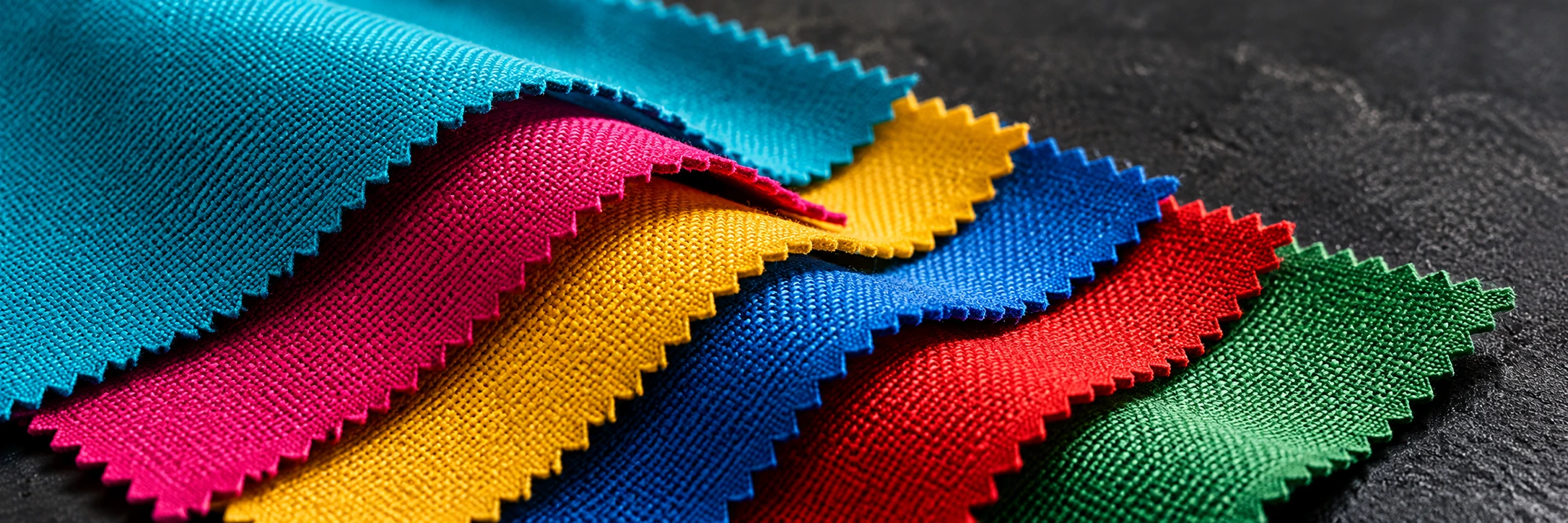 Muestras de tela en colores vivos